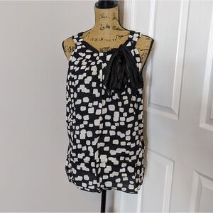 Black and white blouse